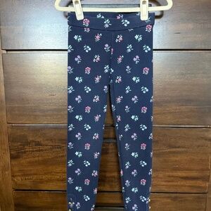 Janie and Jack Floral Button Cuff Ponte Pant Size 6